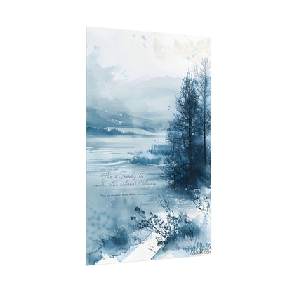 Peaceful Serenity: Winding River and Forest Reflections - Poster