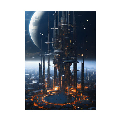 Massive Space Station: Industrial Orbit Artwork - Poster