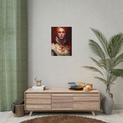 Portrait of a Redhead in Soft Light - Poster