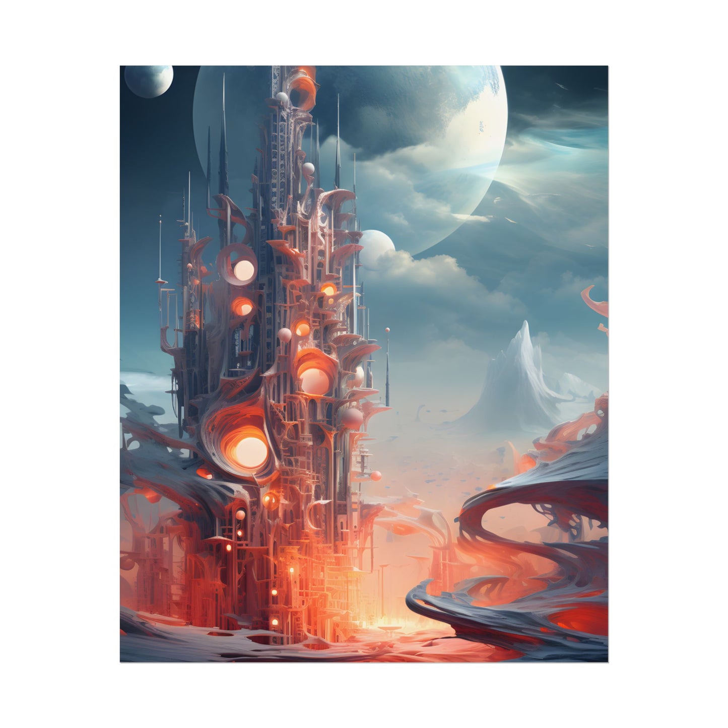 Cyber Dreams: Abstract Artwork - Poster