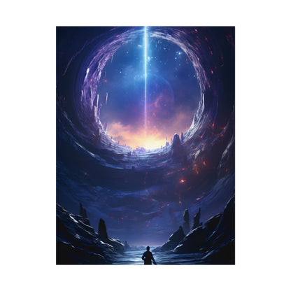 Black Hole Galaxy: Cosmic Digital Artwork - Poster