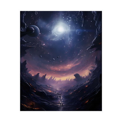 Black Hole Cosmic Art: A Planetary Masterpiece - Poster