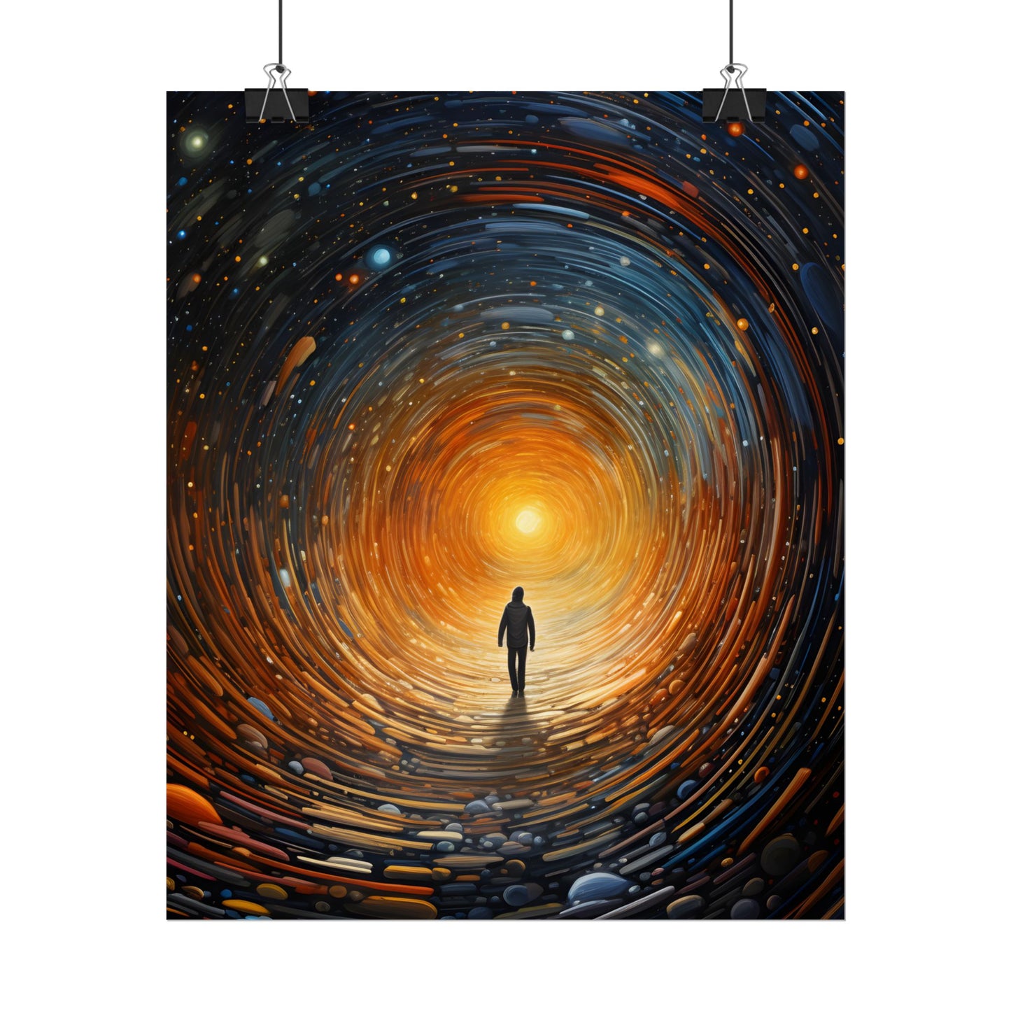 Space-Time Explorer: Intergalactic Adventure Digital Art - Poster