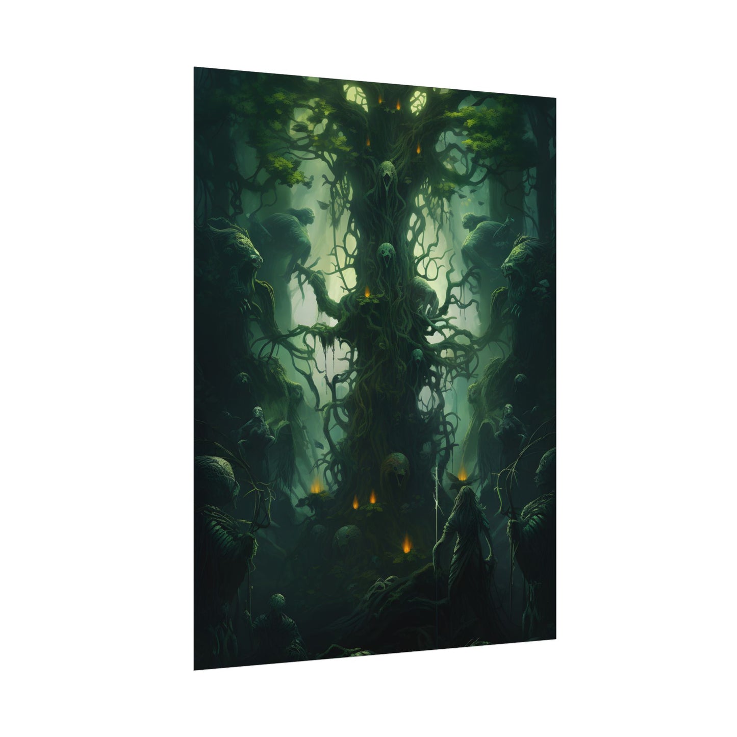 Mystical Forest Guardians: Ancient Tree Spirits Unite - Poster
