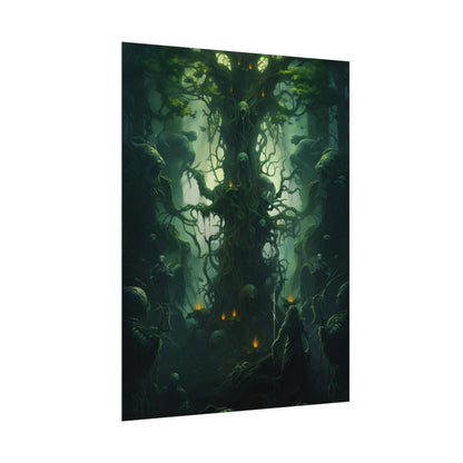 Mystical Forest Guardians: Ancient Tree Spirits Unite - Poster