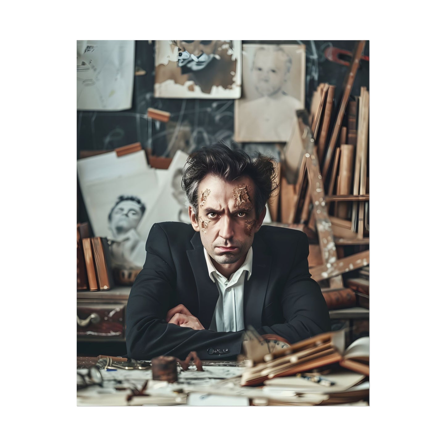 Intimate Self-Reflection: A Man's Portrait - Poster