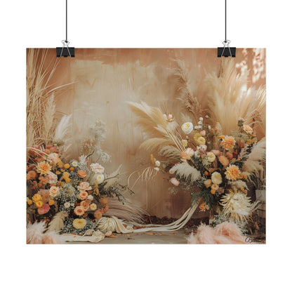 Whimsical Floral Pampas Find: Explore Calming Artwork - Poster