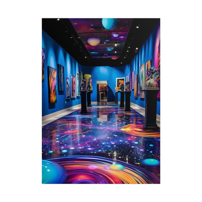 Celestial Art Gallery: Wide-Angle View with Soft Lighting - Poster