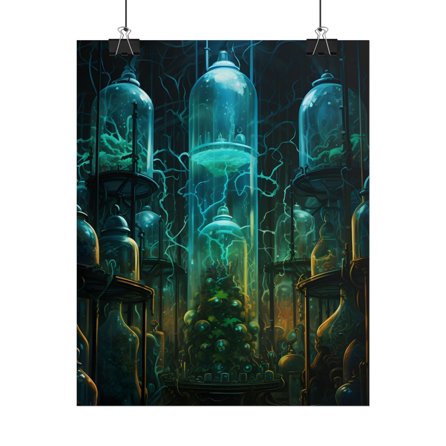Molecular Secrets: Laboratory Artwork Showcase - Poster