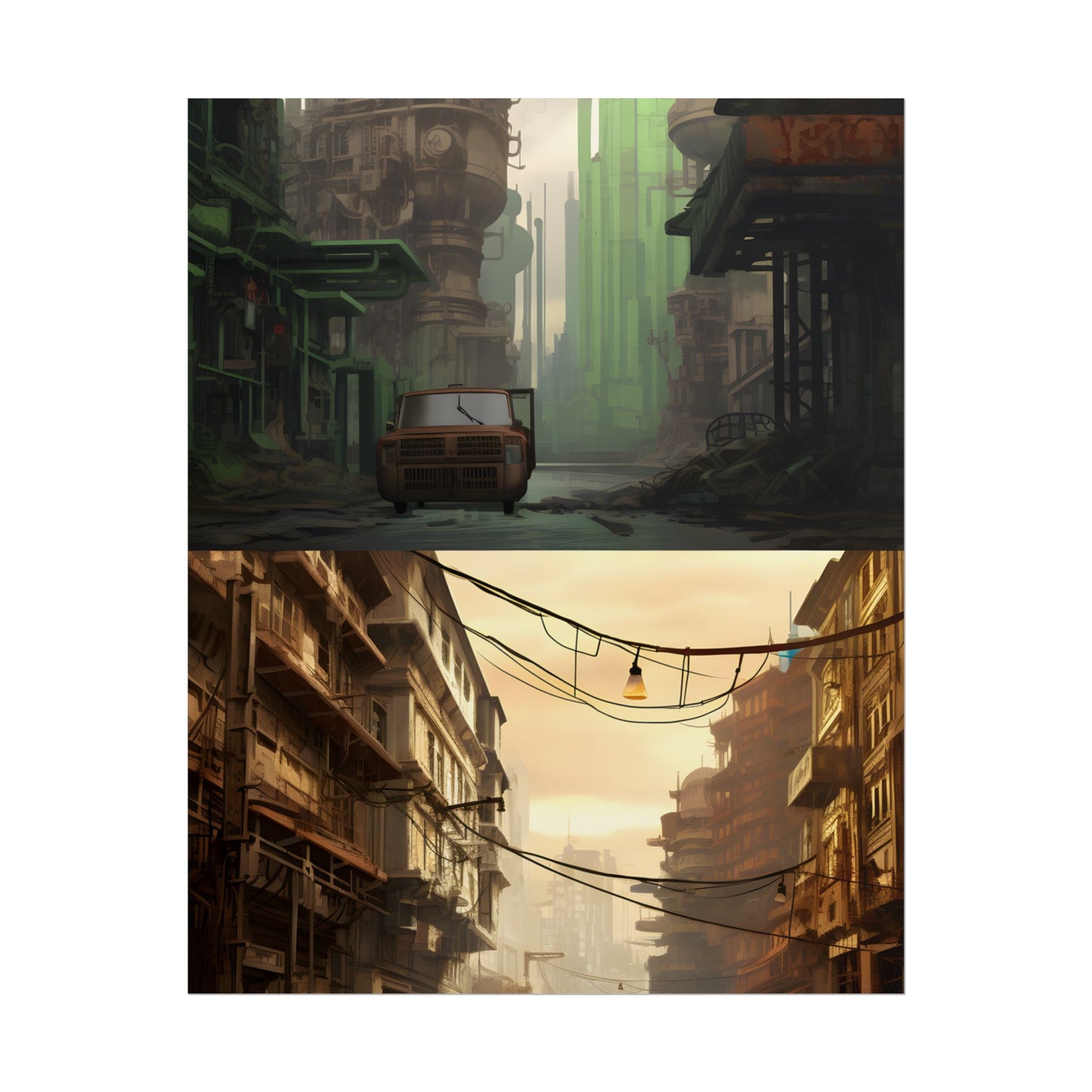 Steampunk Post-Apocalypse: Ruins of a Thriving City - Poster