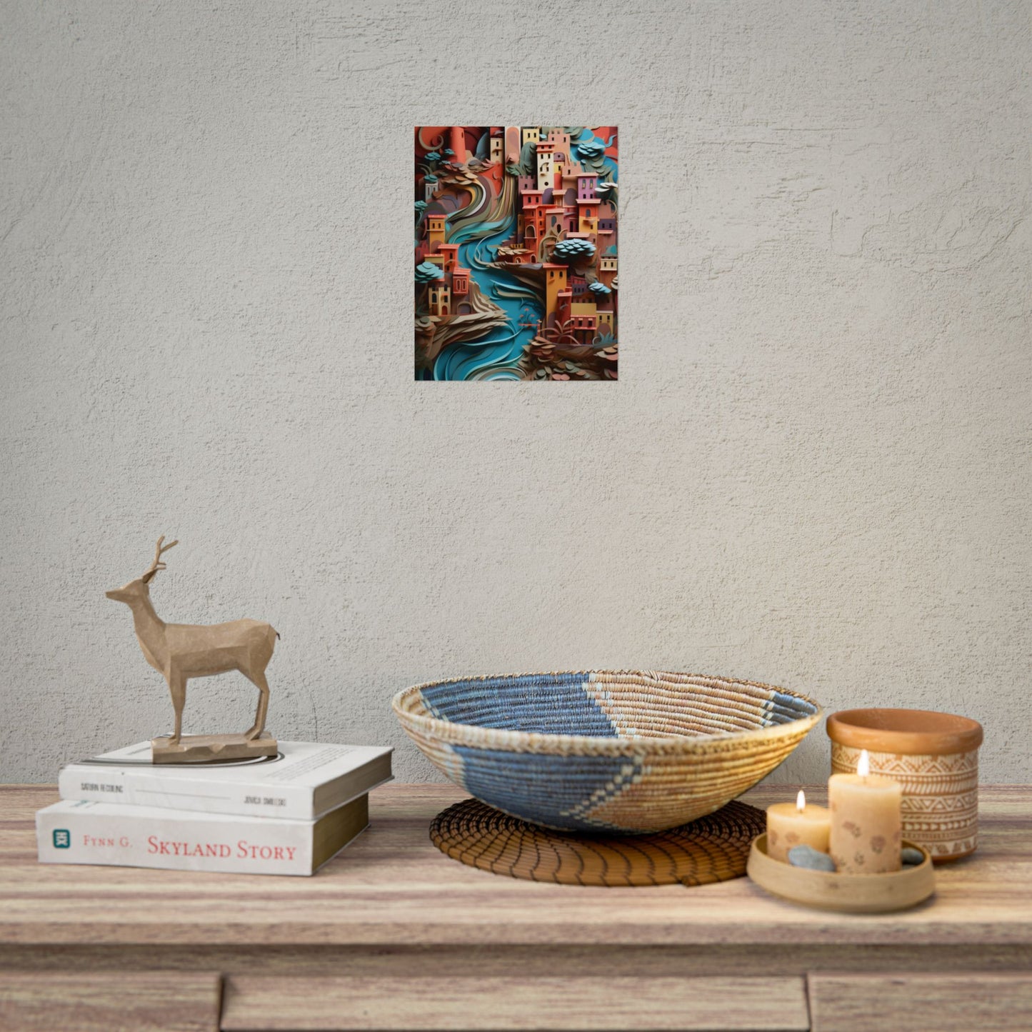 European Nature in Paper Quill: A Close-Up Artwork - Poster