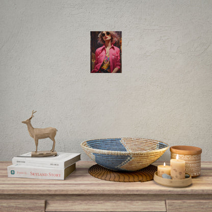Urban Fashionista: City Chic Style Portrait - Poster