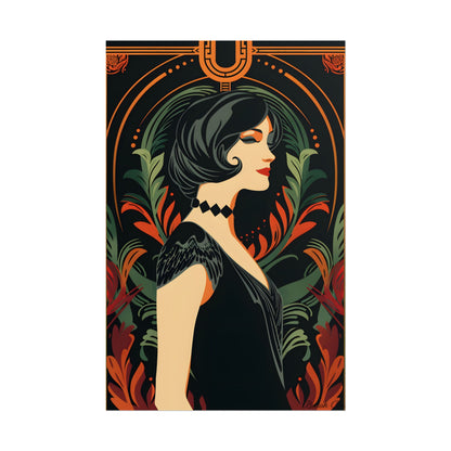 Elegant Vintage Poster: A Woman's Enchanting Presence - Poster