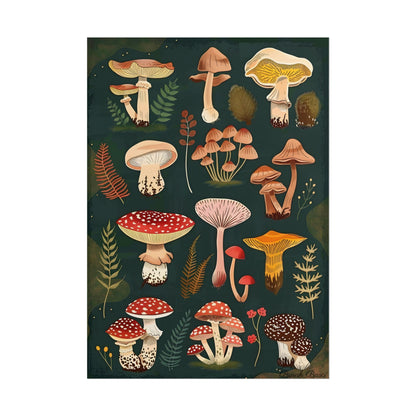 Vibrant Mushroom Poster: 2024 Batch - Poster