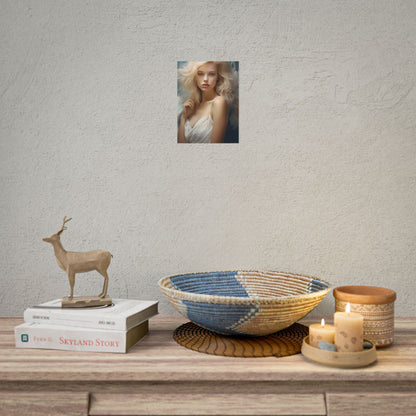 Modern Blonde Portrait: Unvarnished Natural Beauty - Poster