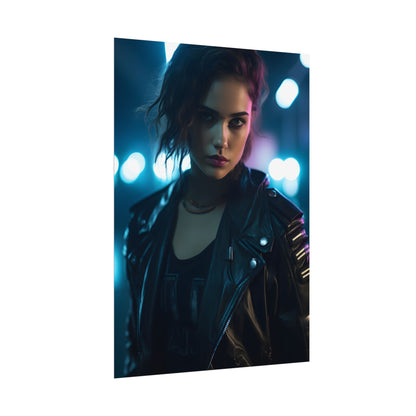 Cyberpunk Dark Beauty: Teenage Artwork - Poster