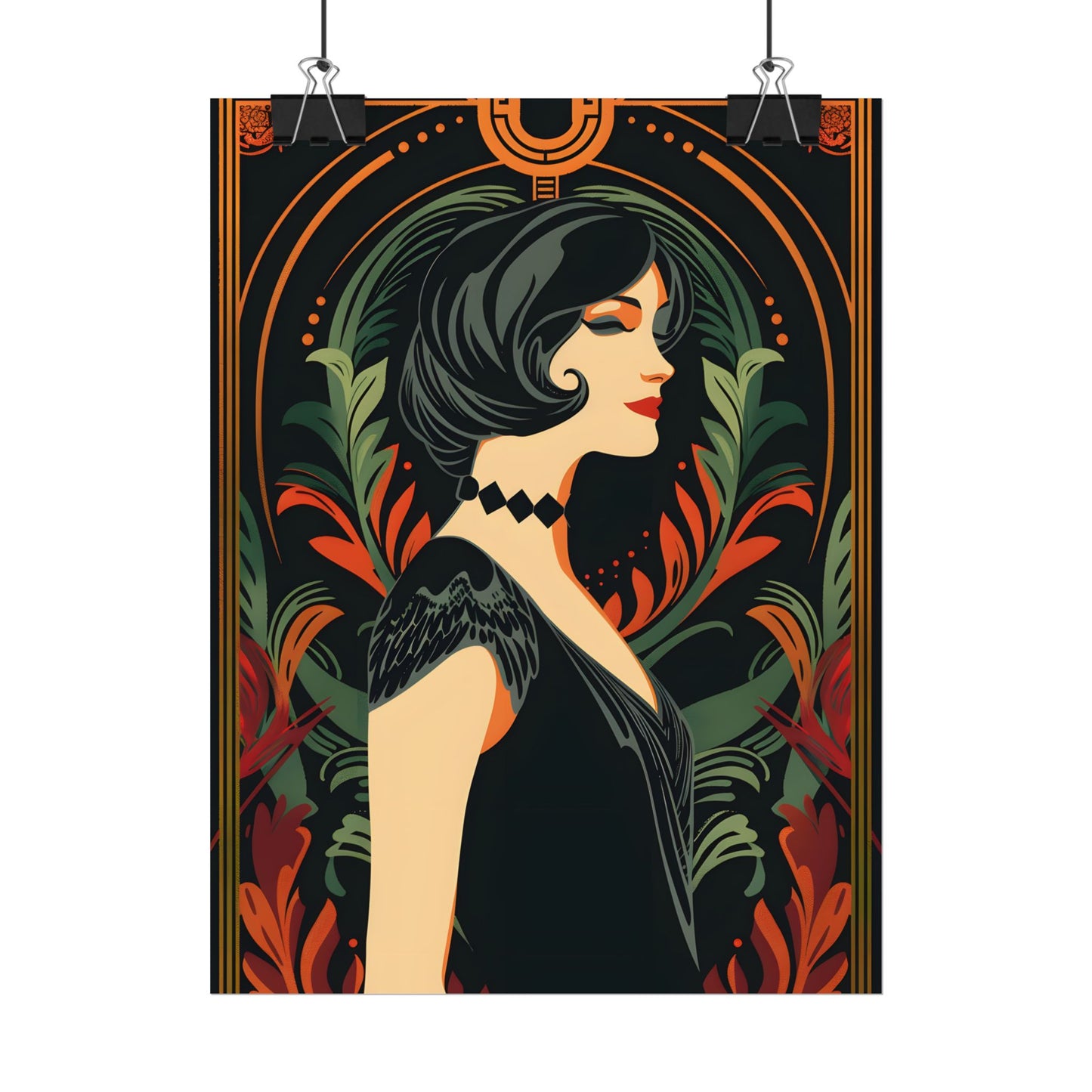 Elegant Vintage Poster: A Woman's Enchanting Presence - Poster