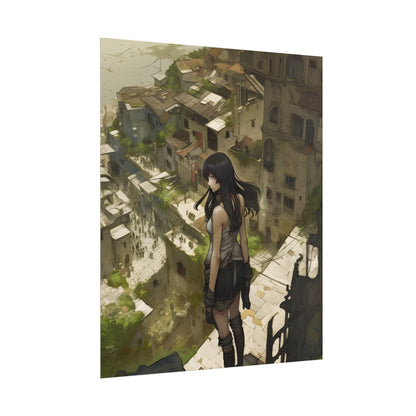 Dramatic Bird's Eye View: Mysterious Anime Encounter - Poster