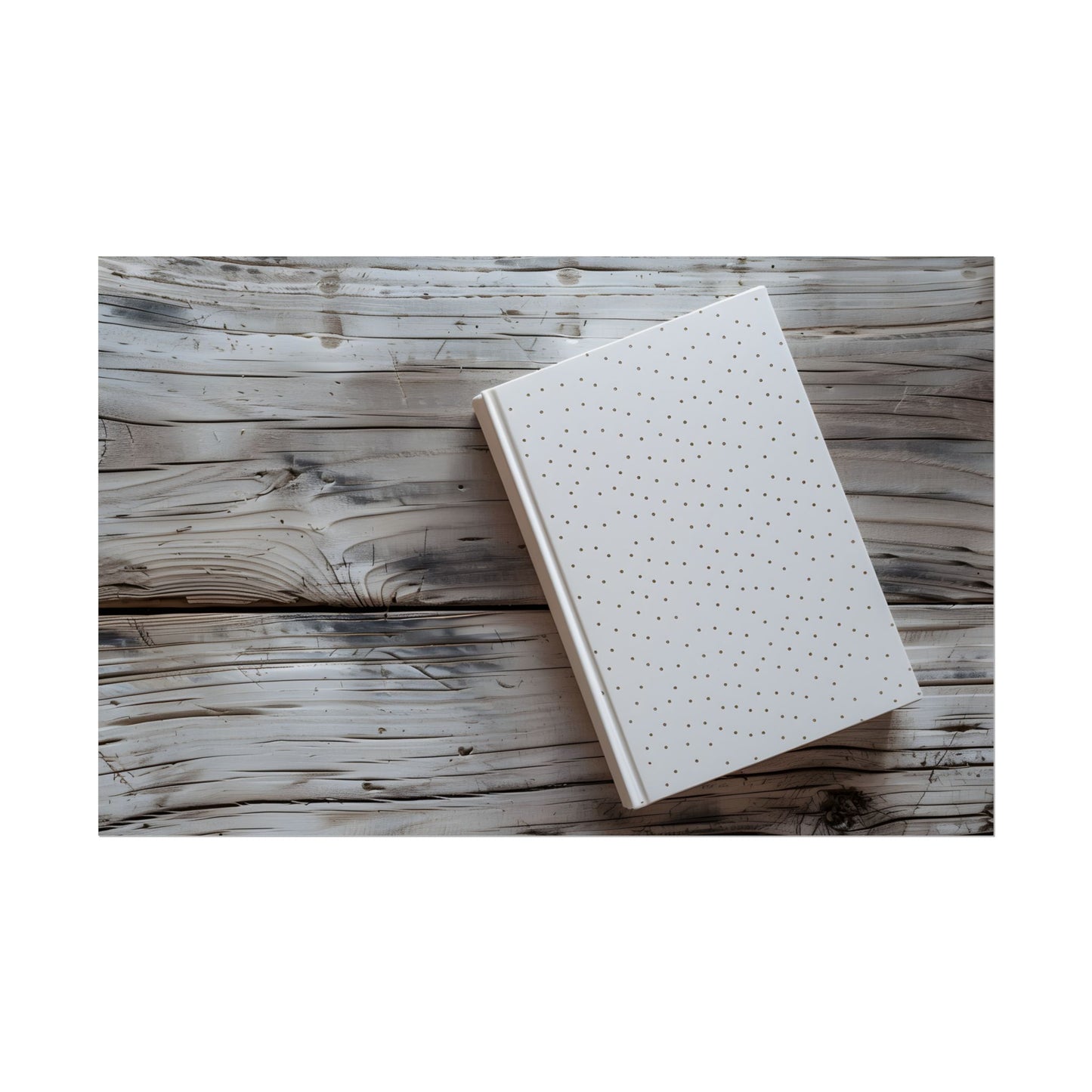 Minimalist Notebook with Embossed Dot Pattern: Unique Stationery Art - Poster