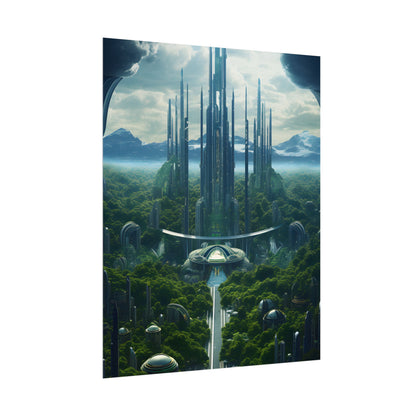 Dystopian Utopia: Perfect Yet Oppressive Society - Artwork - Poster