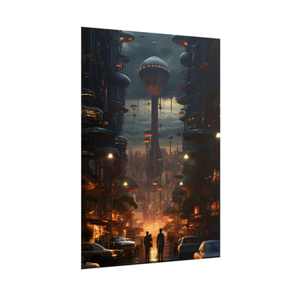Dystopian Utopia: Perfect Urban Landscape Artwork - Poster