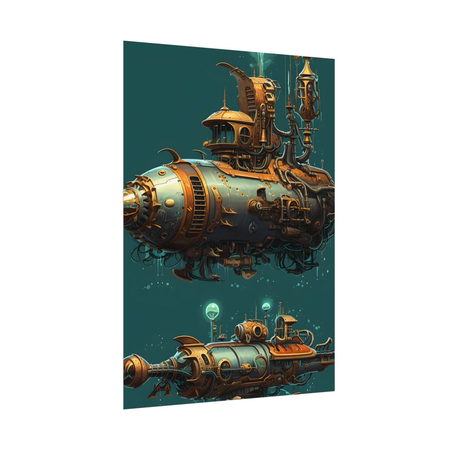 Steampunk Undersea Adventure: Captain Nemos' Submarine Odyssey - Poster
