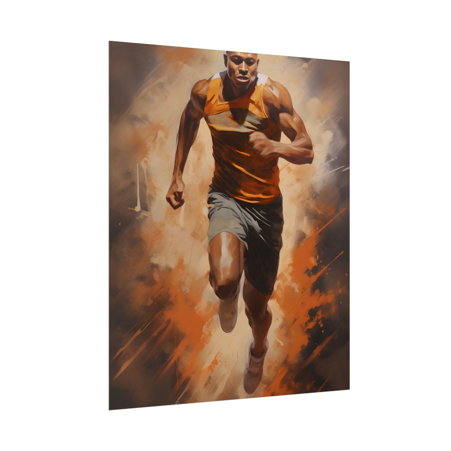 Passionate Fitness Moment: Dedicated Athlete in Action - Poster