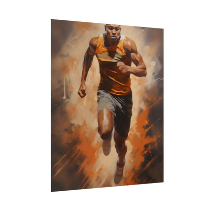 Passionate Fitness Moment: Dedicated Athlete in Action - Poster