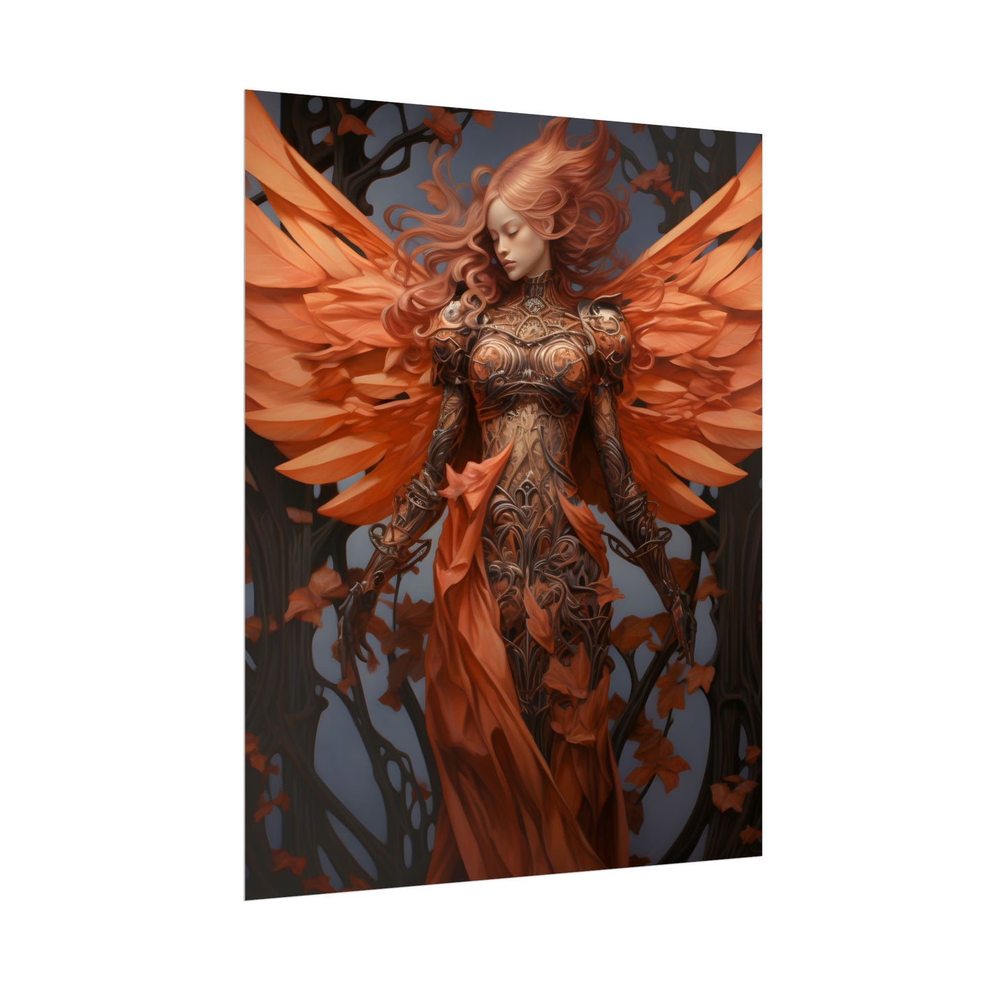 Songbird Guardian: Vibrant Nature Digital Artwork - Poster