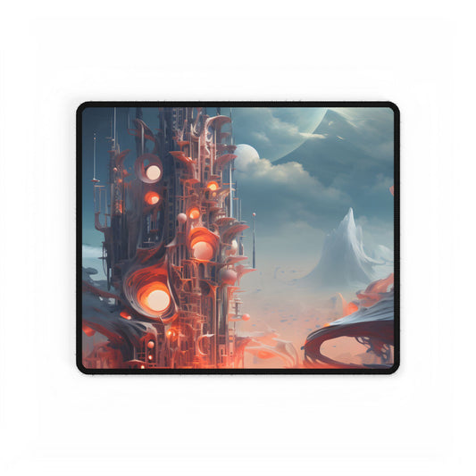 Cyber Dreams: Abstract Artwork - Desk Mat