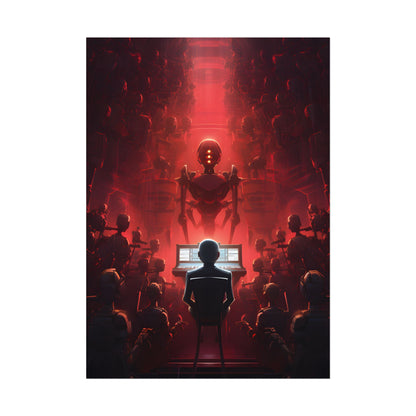 Robot Symphony: Futuristic Music Art - Poster