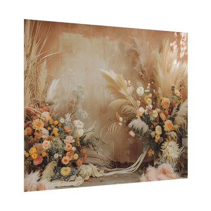 Whimsical Floral Pampas Find: Explore Calming Artwork - Poster