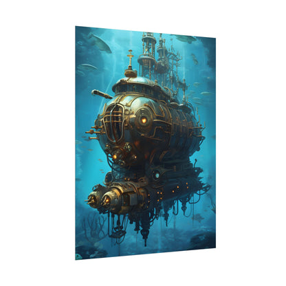Steampunk Oceanic Adventure: Embarking on a Thrilling Voyage - Poster