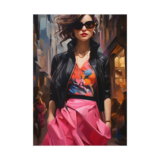 Urban Fashionista: Casual Streetwear Artwork - Poster