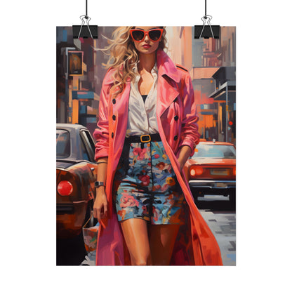 Urban Fashionista: City Street Photography Artwork - Poster