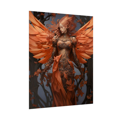 Songbird Guardian: Vibrant Nature Digital Artwork - Poster