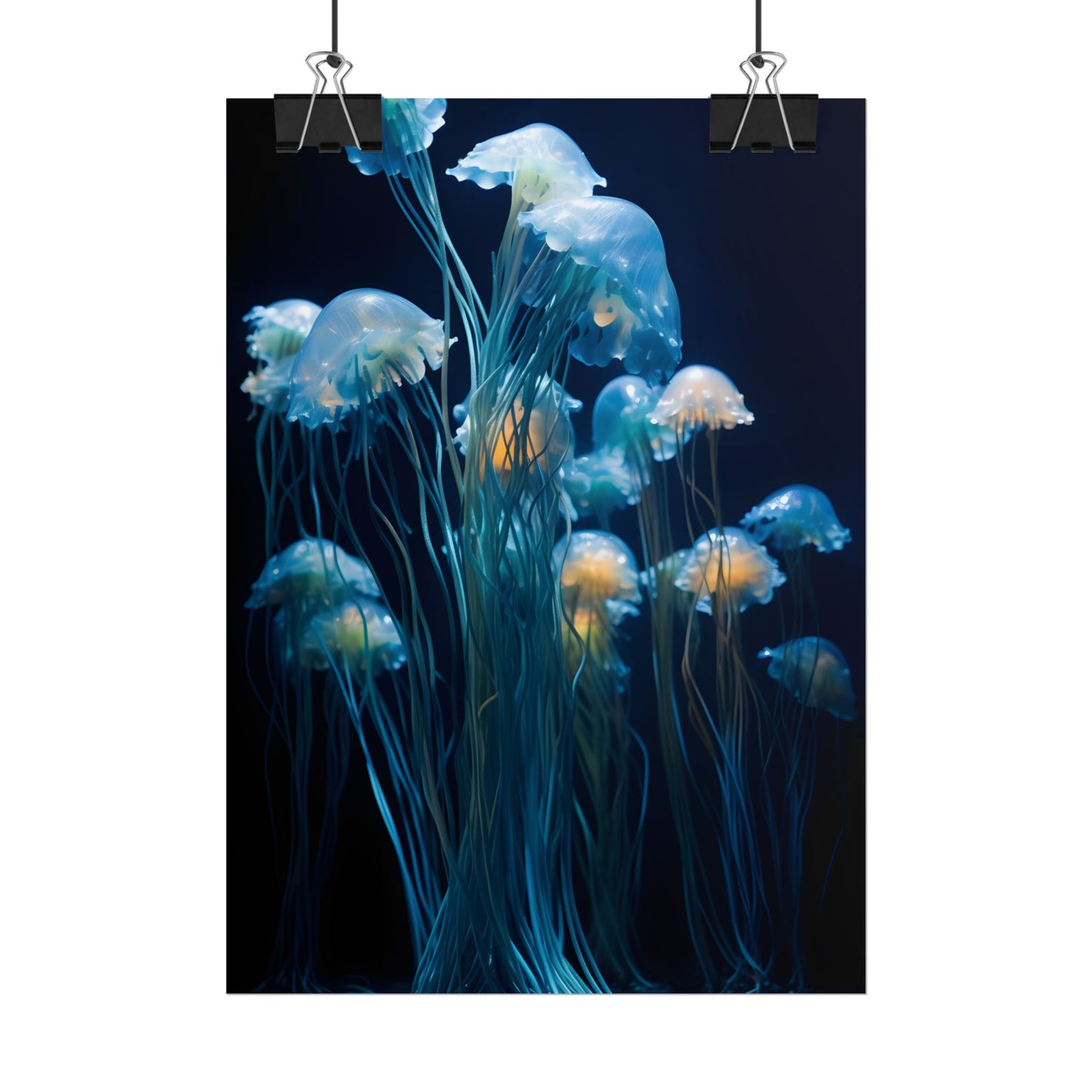 Bioluminescent Oceanic Ballet: Dancer's Magical Night Performance - Poster