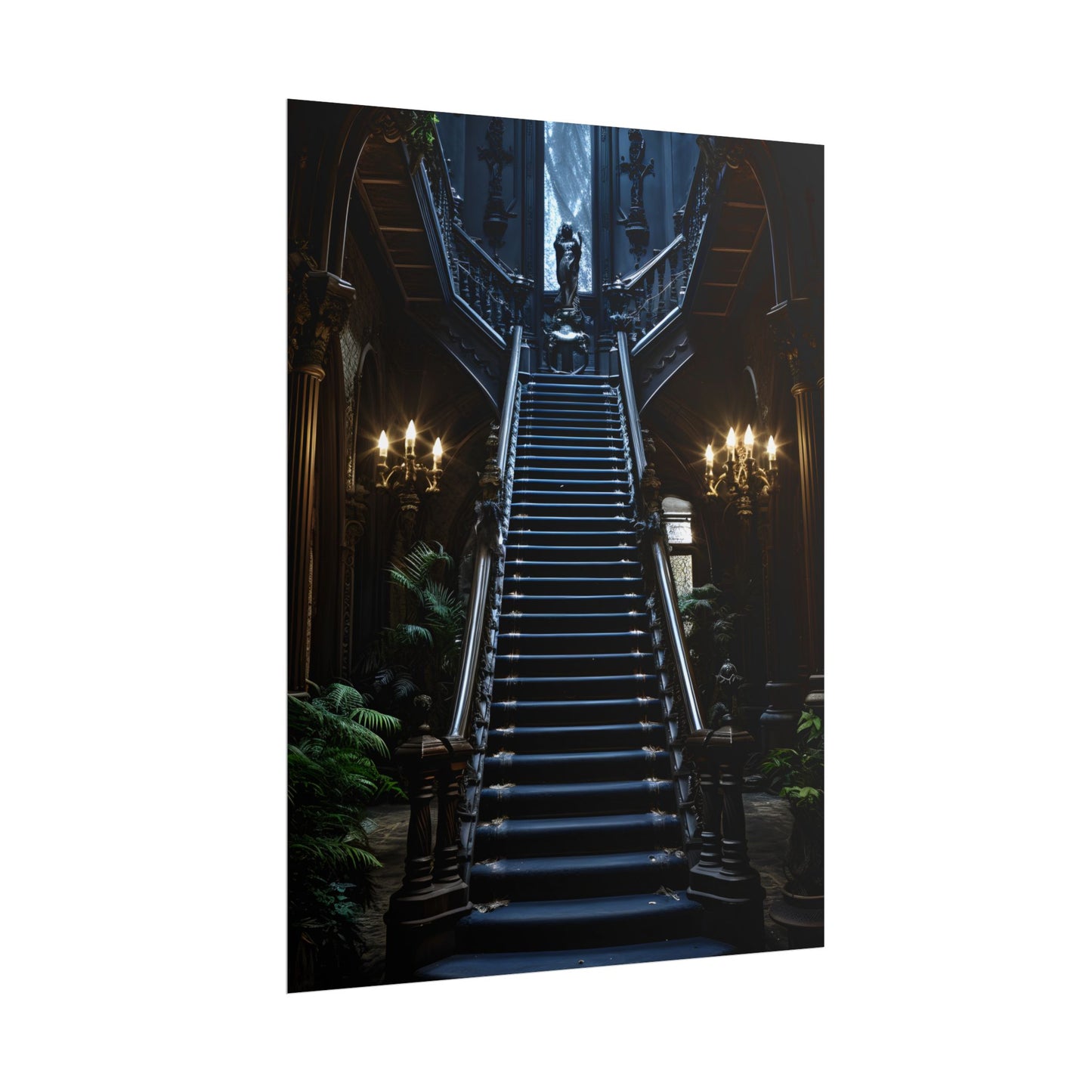 Haunted Victorian Mansion Mystery: Spooky Gothic Artwork - Poster