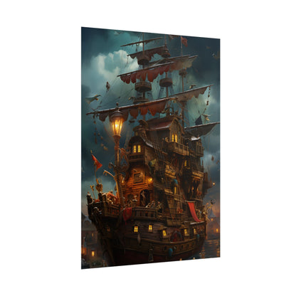 Swashbuckling Time-Traveling Pirates: Traditional Pirate Art - Poster