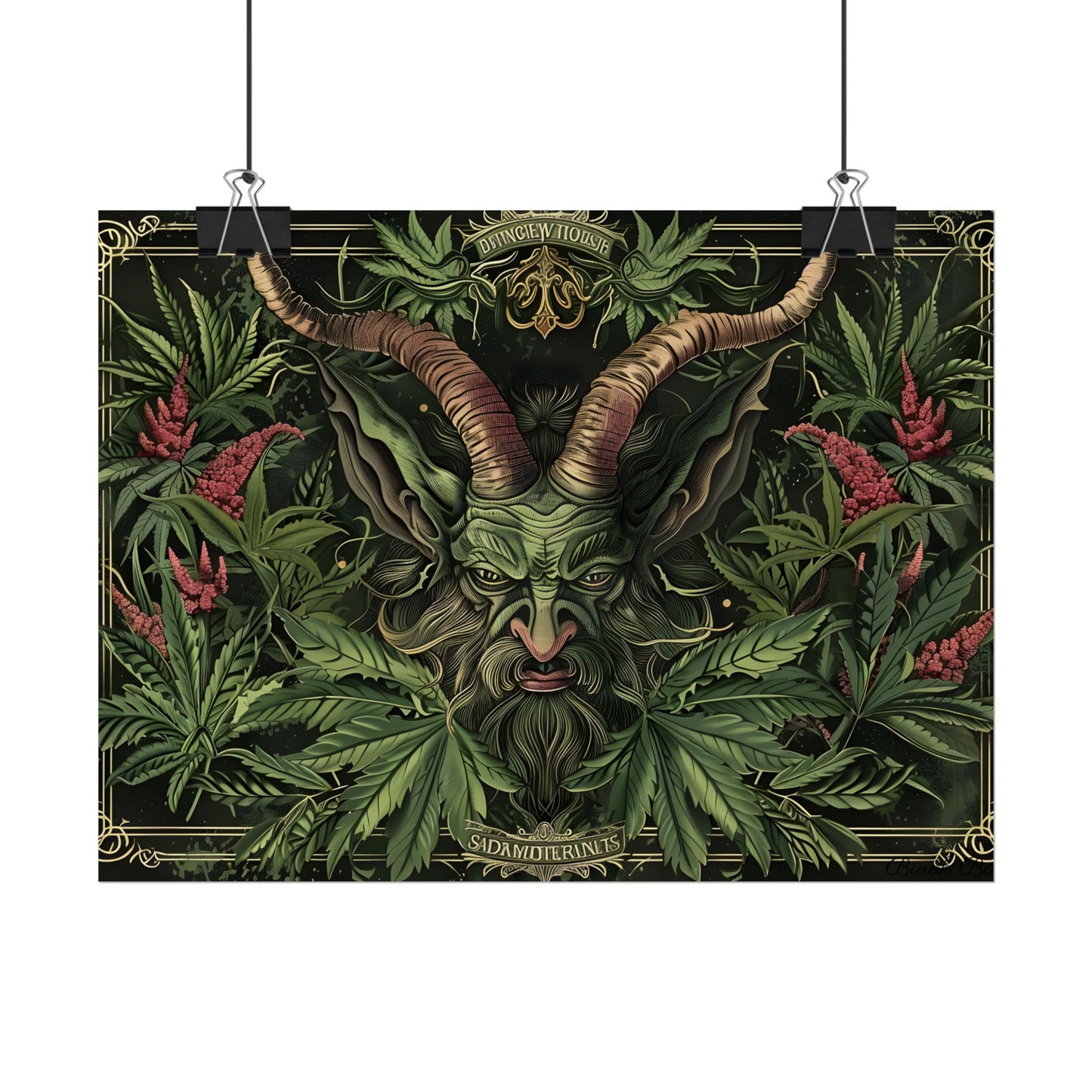 Victorian Devil: Dark Ominous Illustration - Poster
