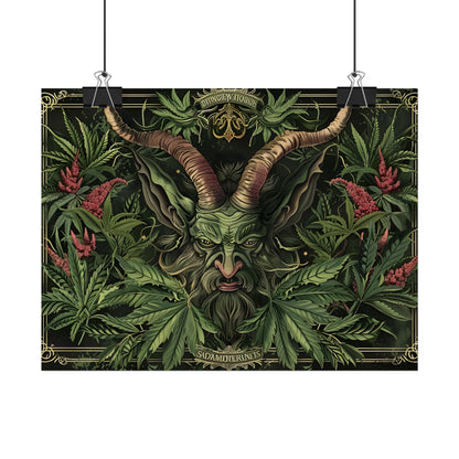 Victorian Devil: Dark Ominous Illustration - Poster