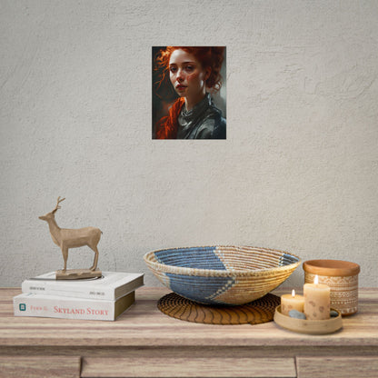 Astonishing Redhead Portrait: Neutral Expression Art - Poster