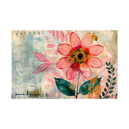 Blooming Growth: Whimsical Flower Art - Poster