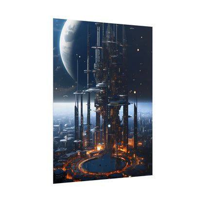 Massive Space Station: Industrial Orbit Artwork - Poster