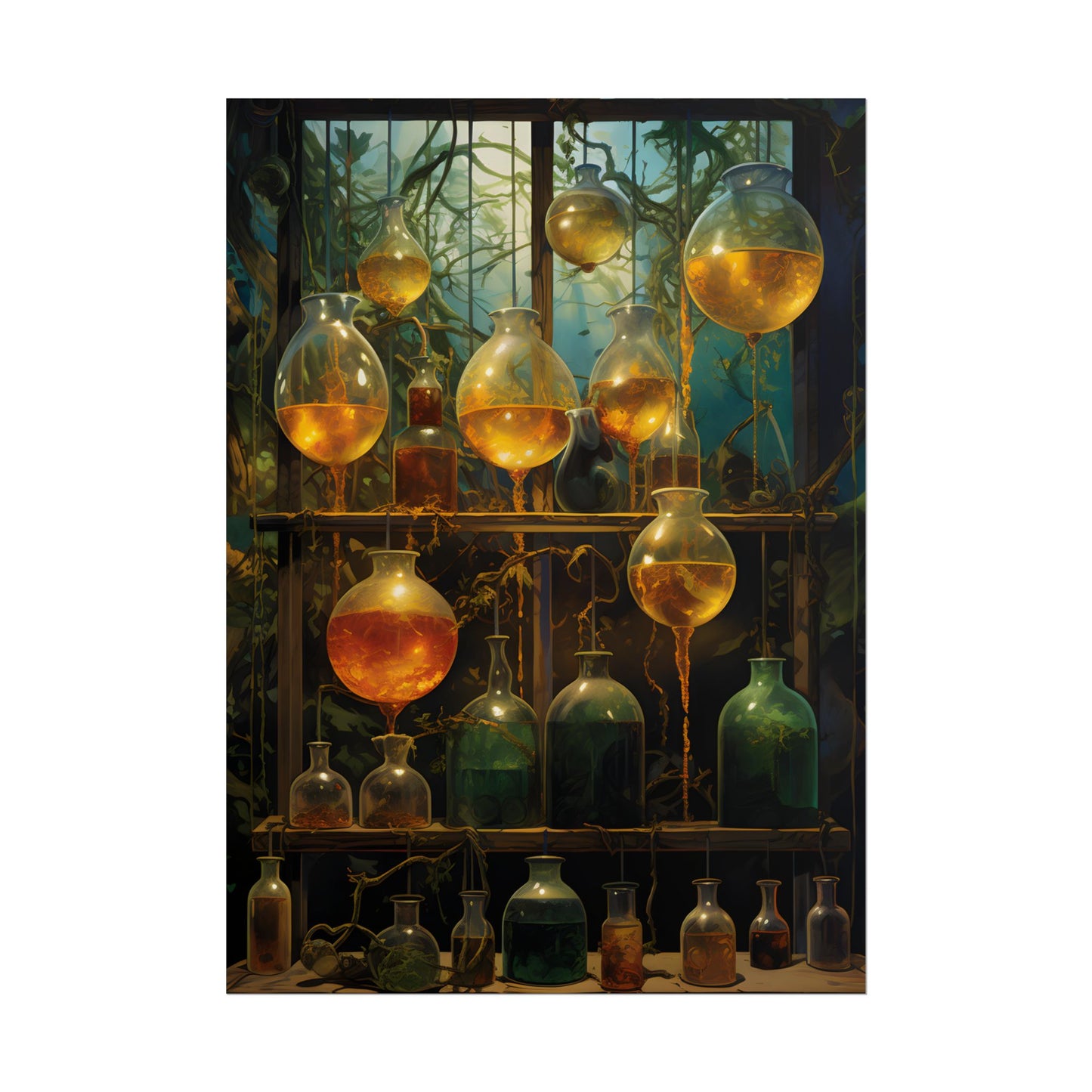 Vigors and Plasmids: Mysterious Lab Equipment Artwork - Poster