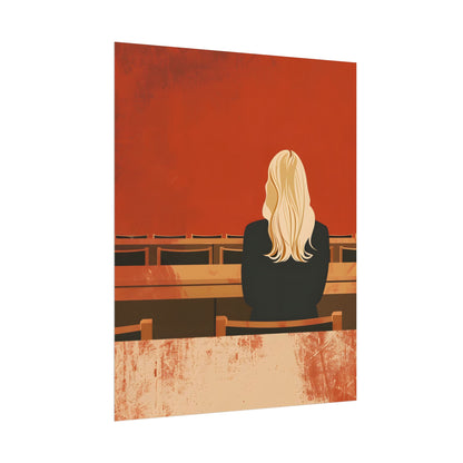 Minimalist Portrait: Blonde Woman in 20[4] Batch Poster Art - Poster