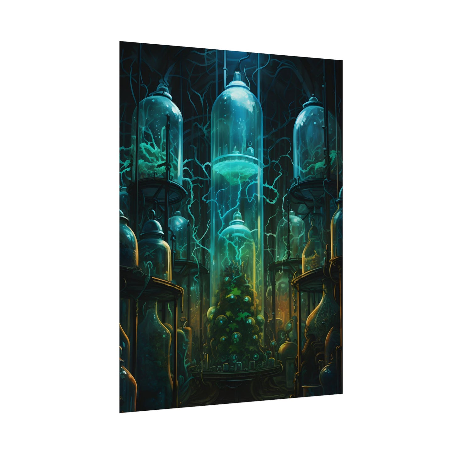 Molecular Secrets: Laboratory Artwork Showcase - Poster