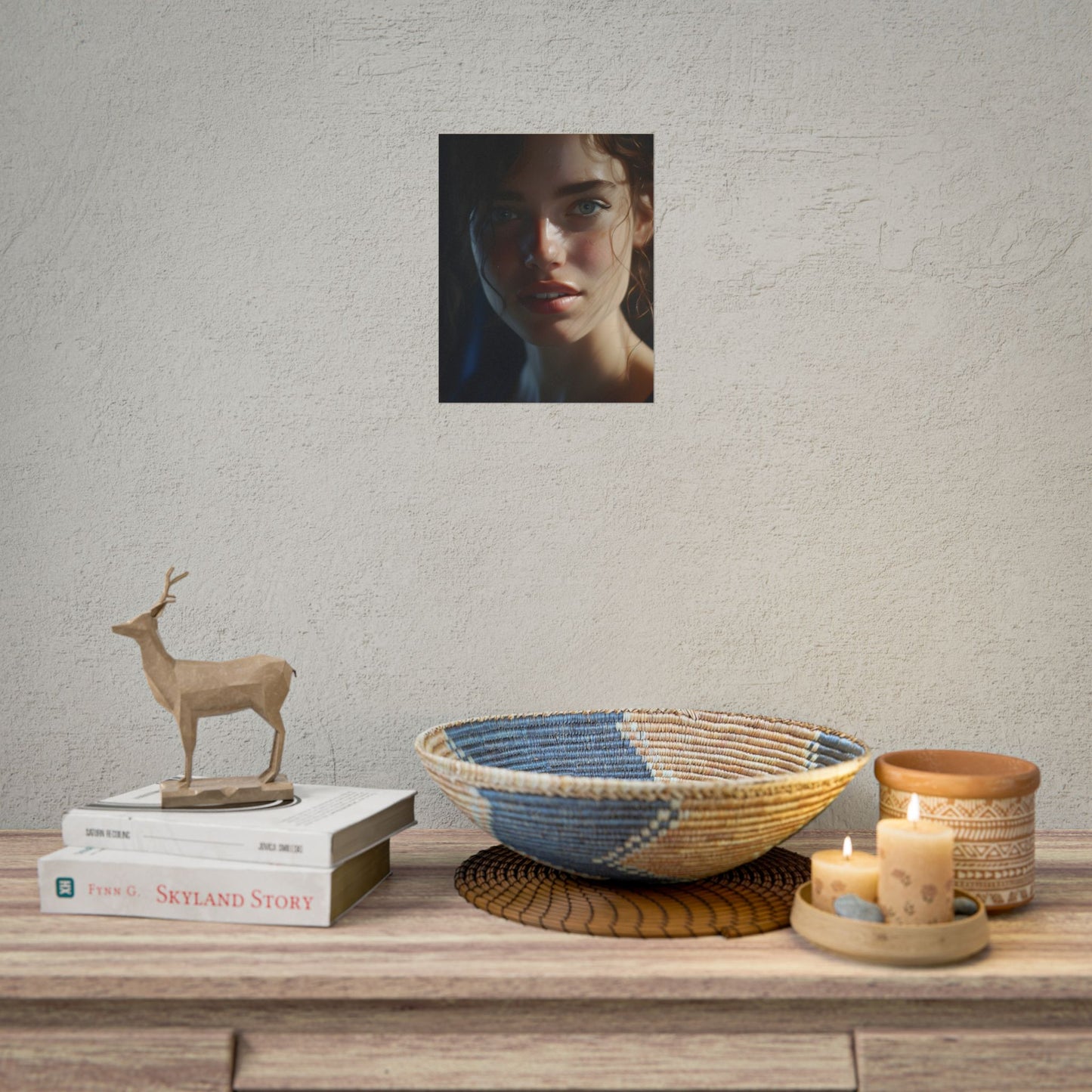 Smiling Portrait of a Woman: Close-Up Art - Poster