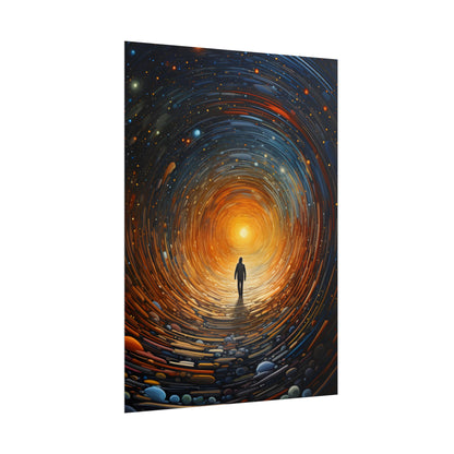 Space-Time Explorer: Intergalactic Adventure Digital Art - Poster