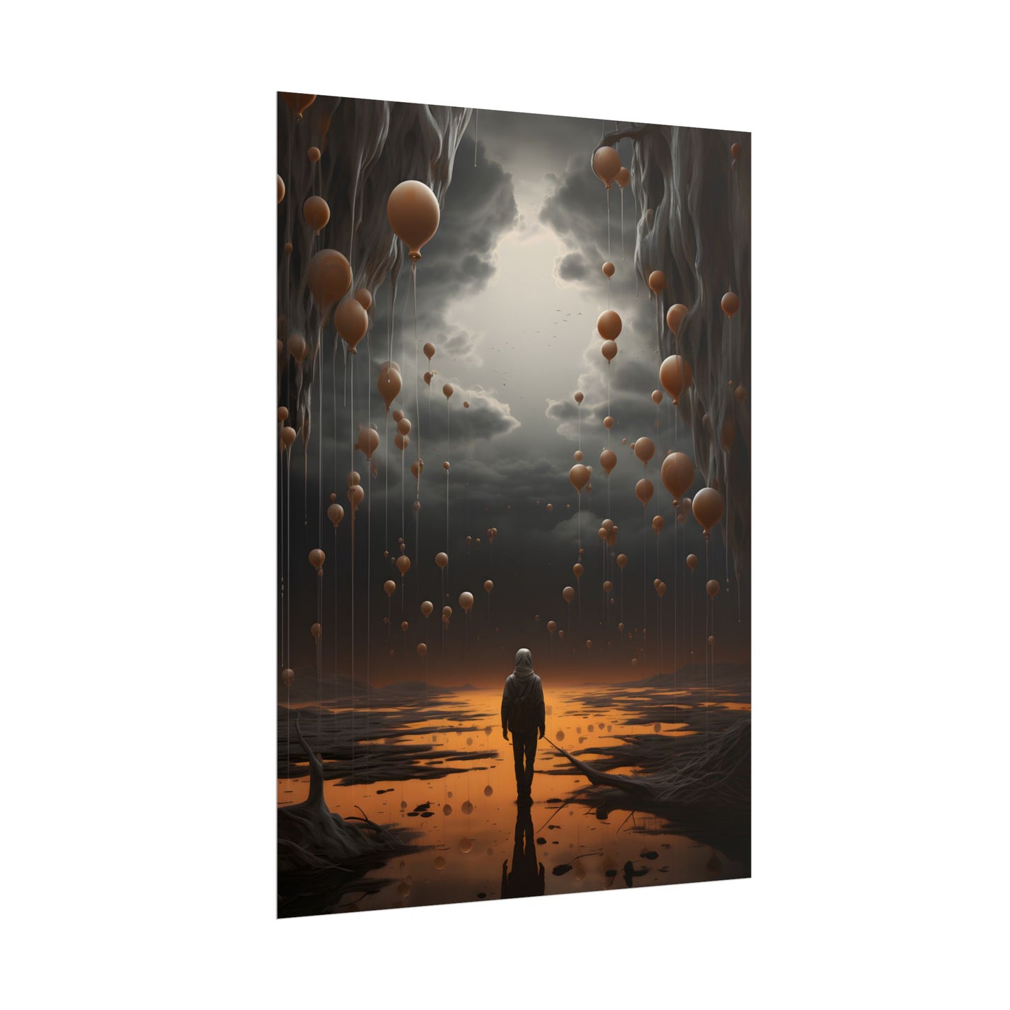 Freedom in Nature: Casual Outdoor Portrait - Poster